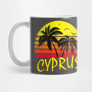 Cyprus Retro Sunset Mug